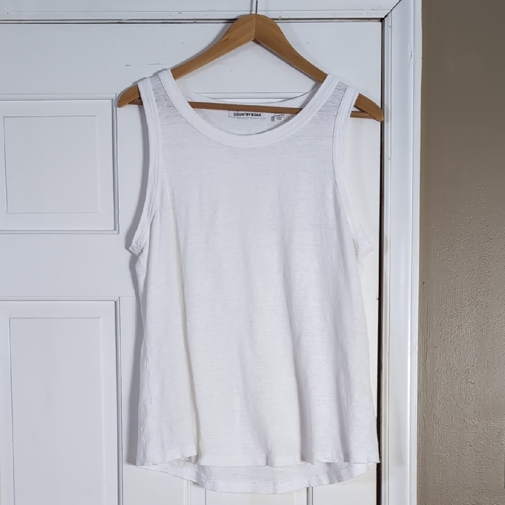 Country Road Linen Jersey Tank Large - Picture 2 of 7